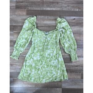Faithfull the Brand Arianne Roos Lime Green Mini Dress Size S